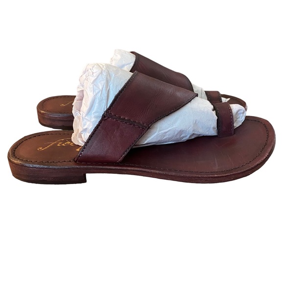 Free People Sant Antoni Slide in The Color Burgundy Size 6 - Picture 6 of 10